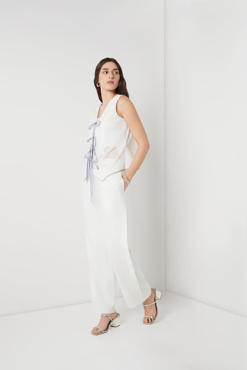Handcrafted Tie-up Vest