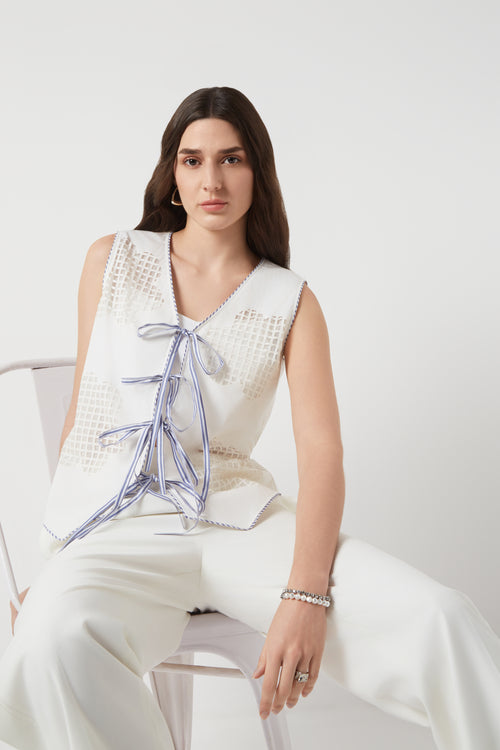 Handcrafted Tie-up Vest
