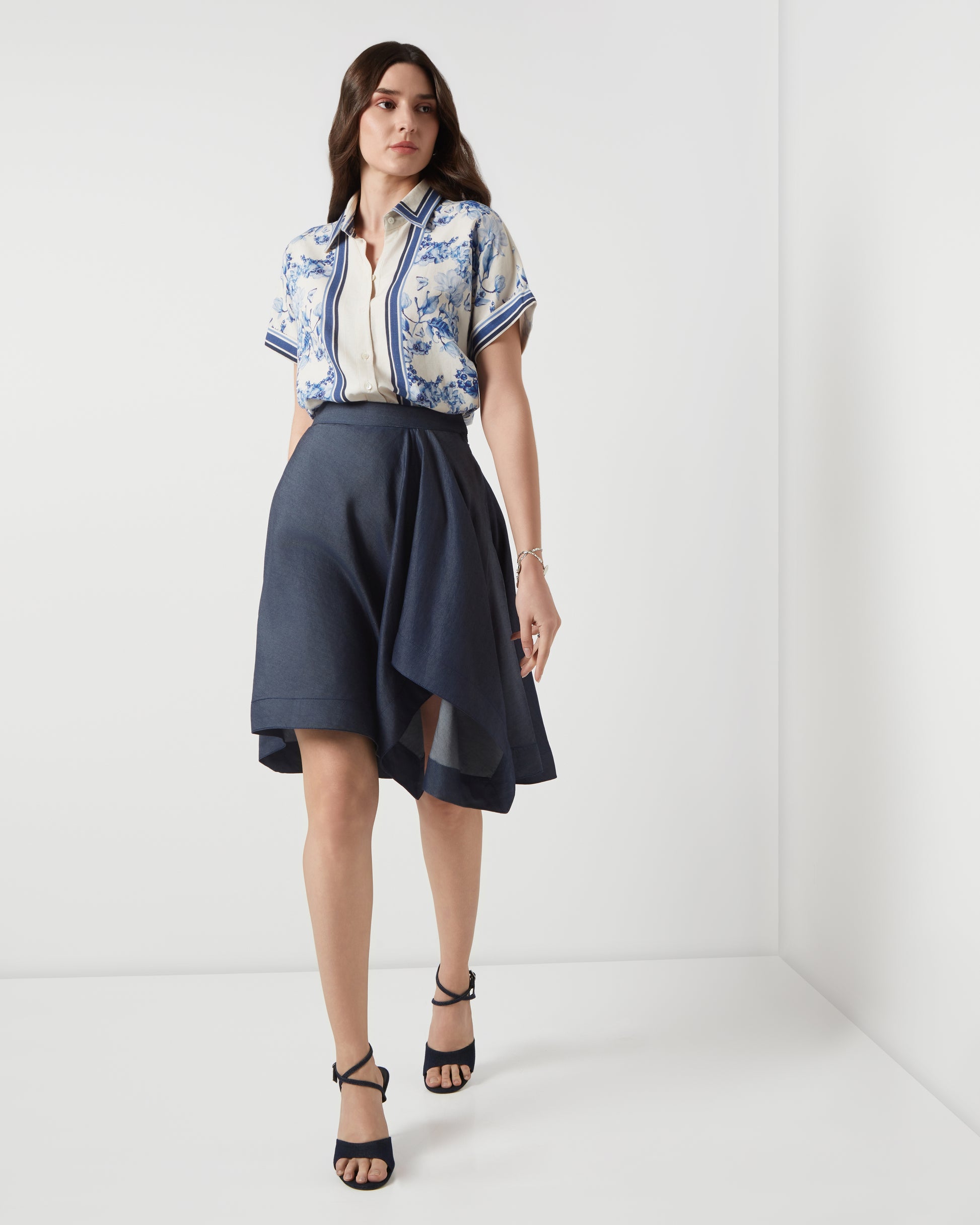 Bleu Creme Drop Shoulder Shirt