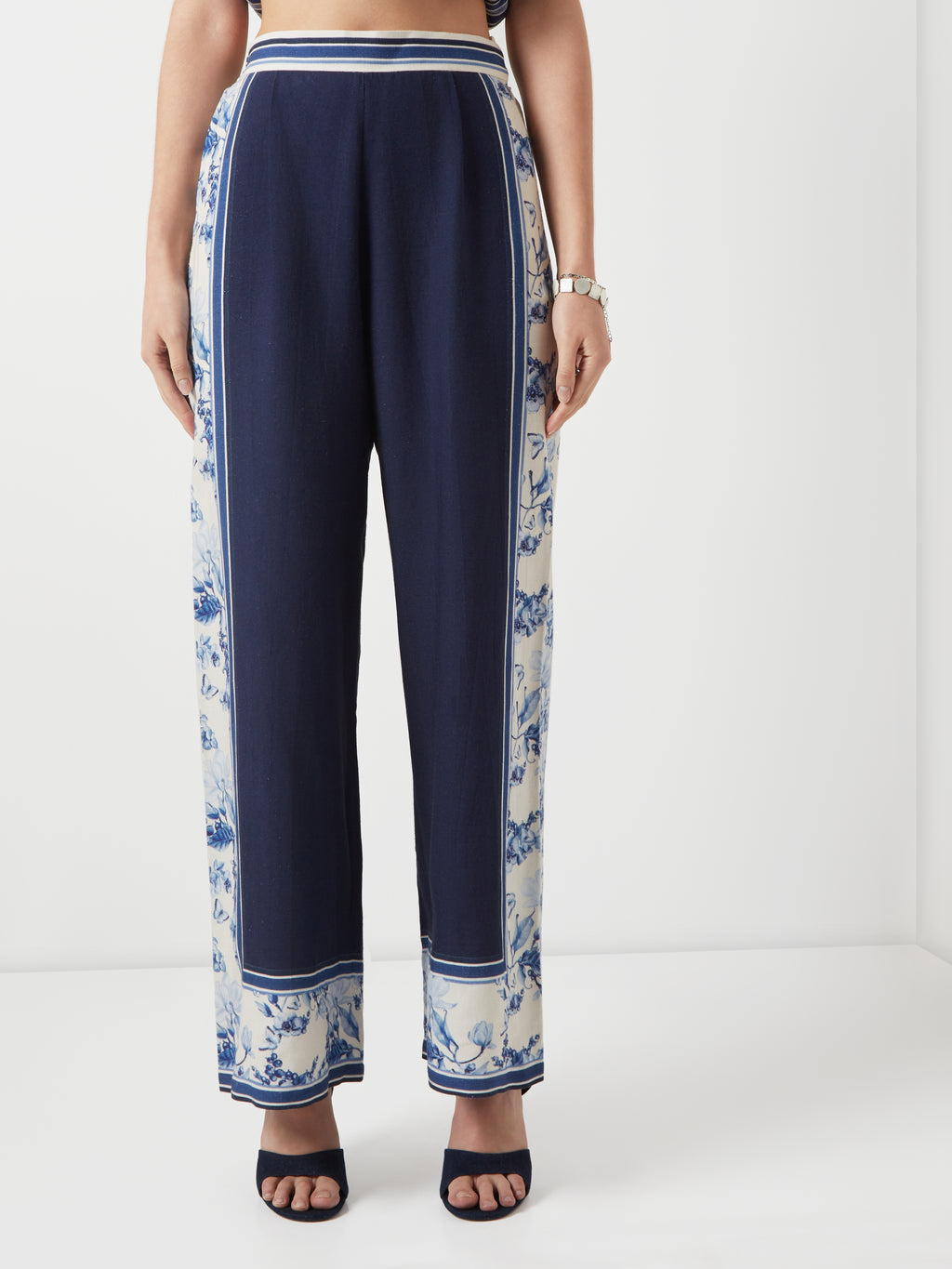 Bleu Creme Blocked Co-ord Set