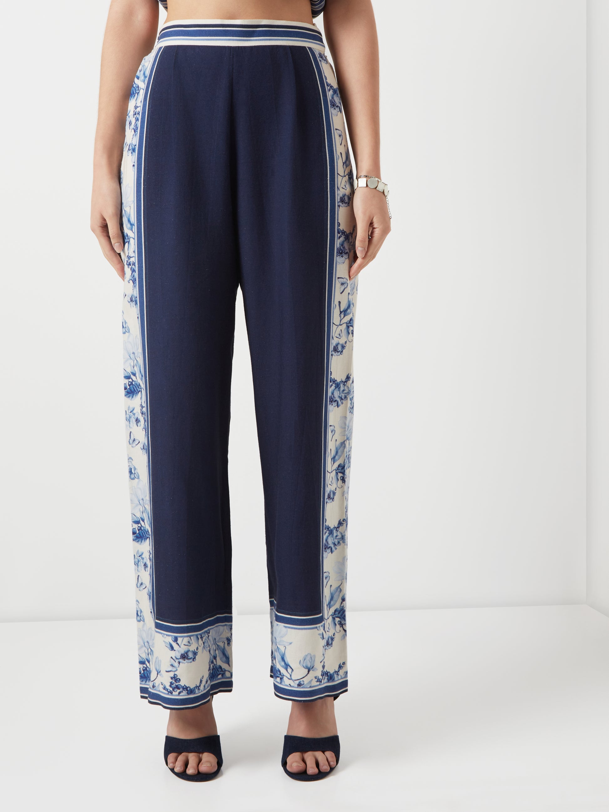 Bleu Creme Blocked Co-ord Set