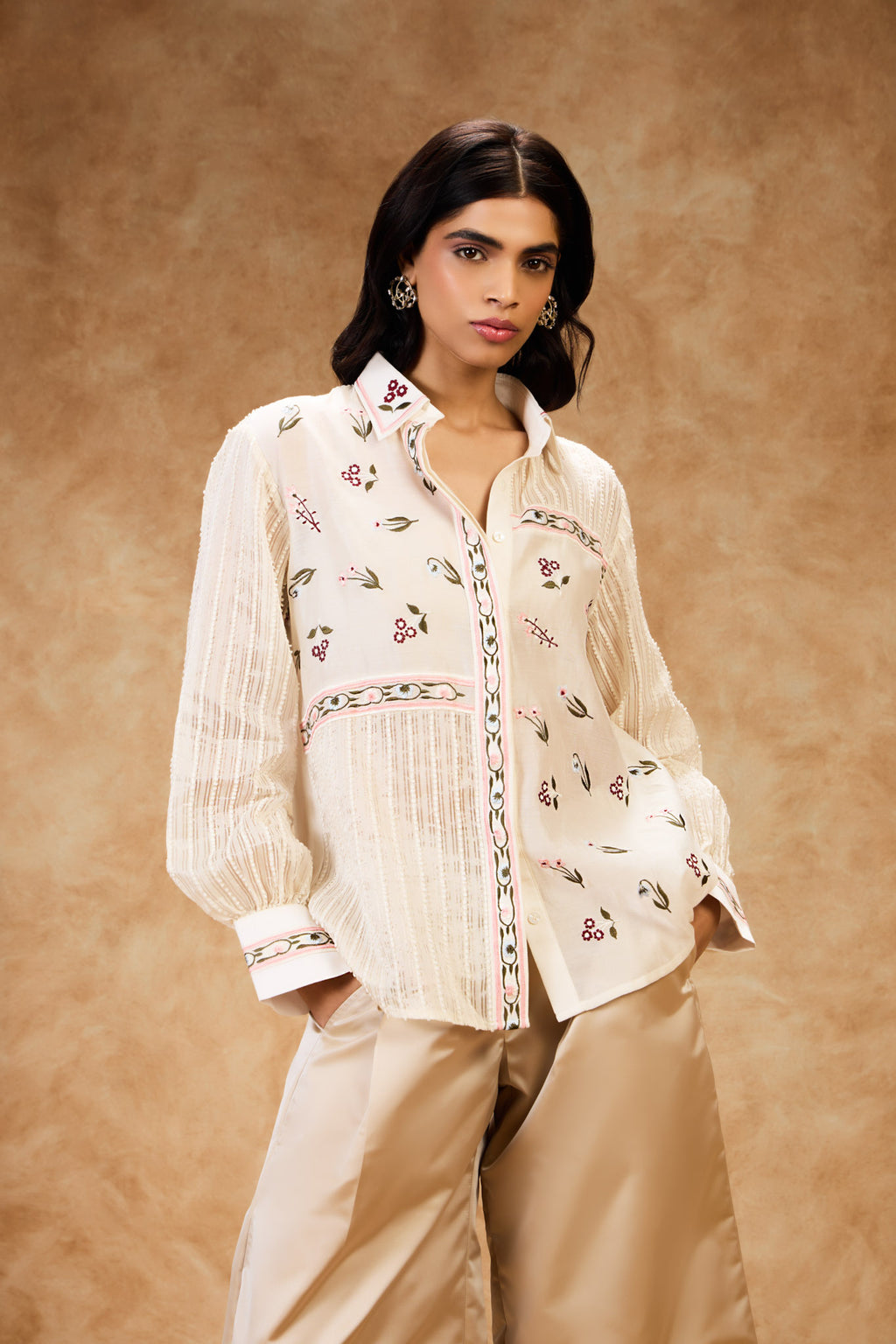 Ivory Threadwork Shirt