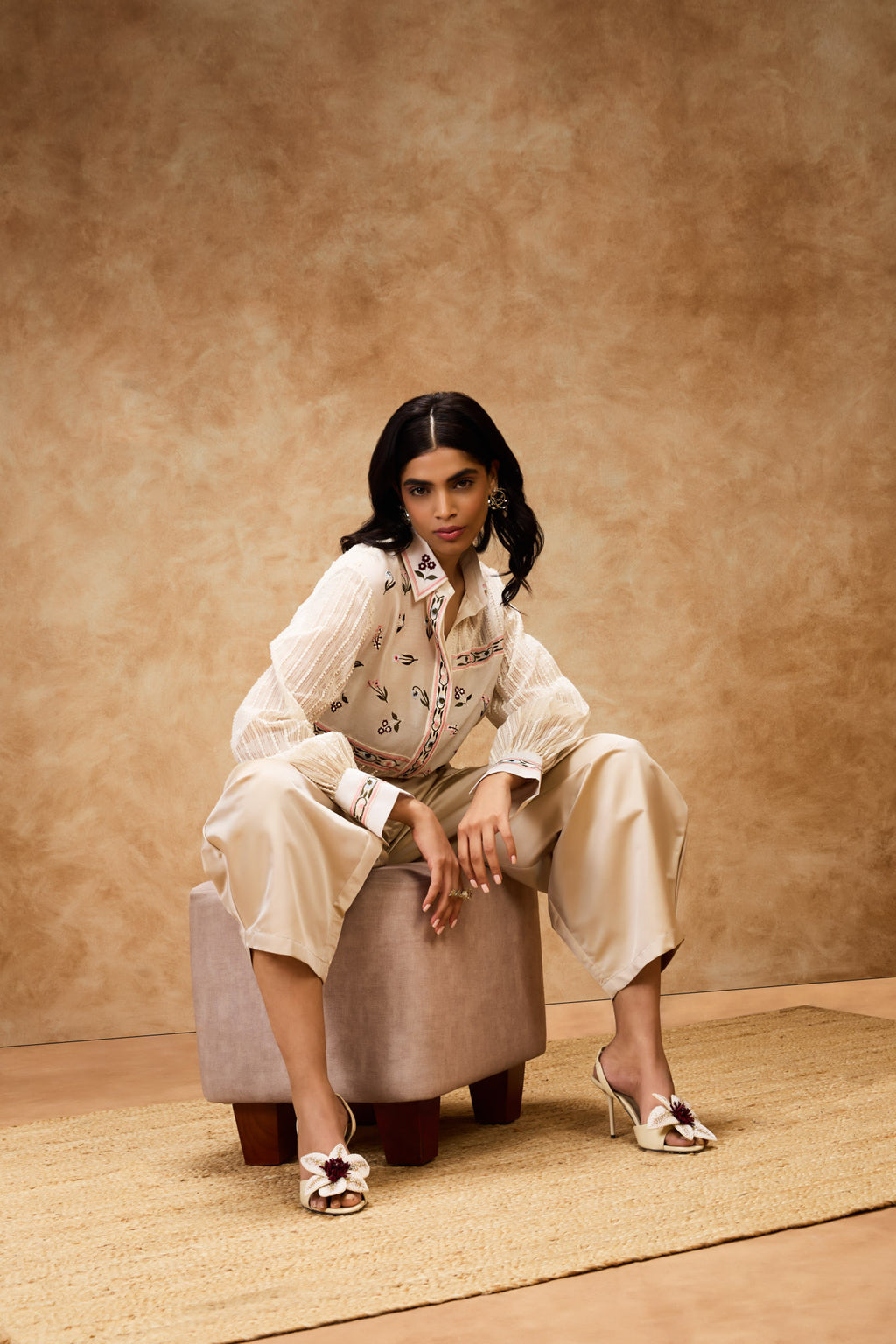 Ivory Threadwork Shirt