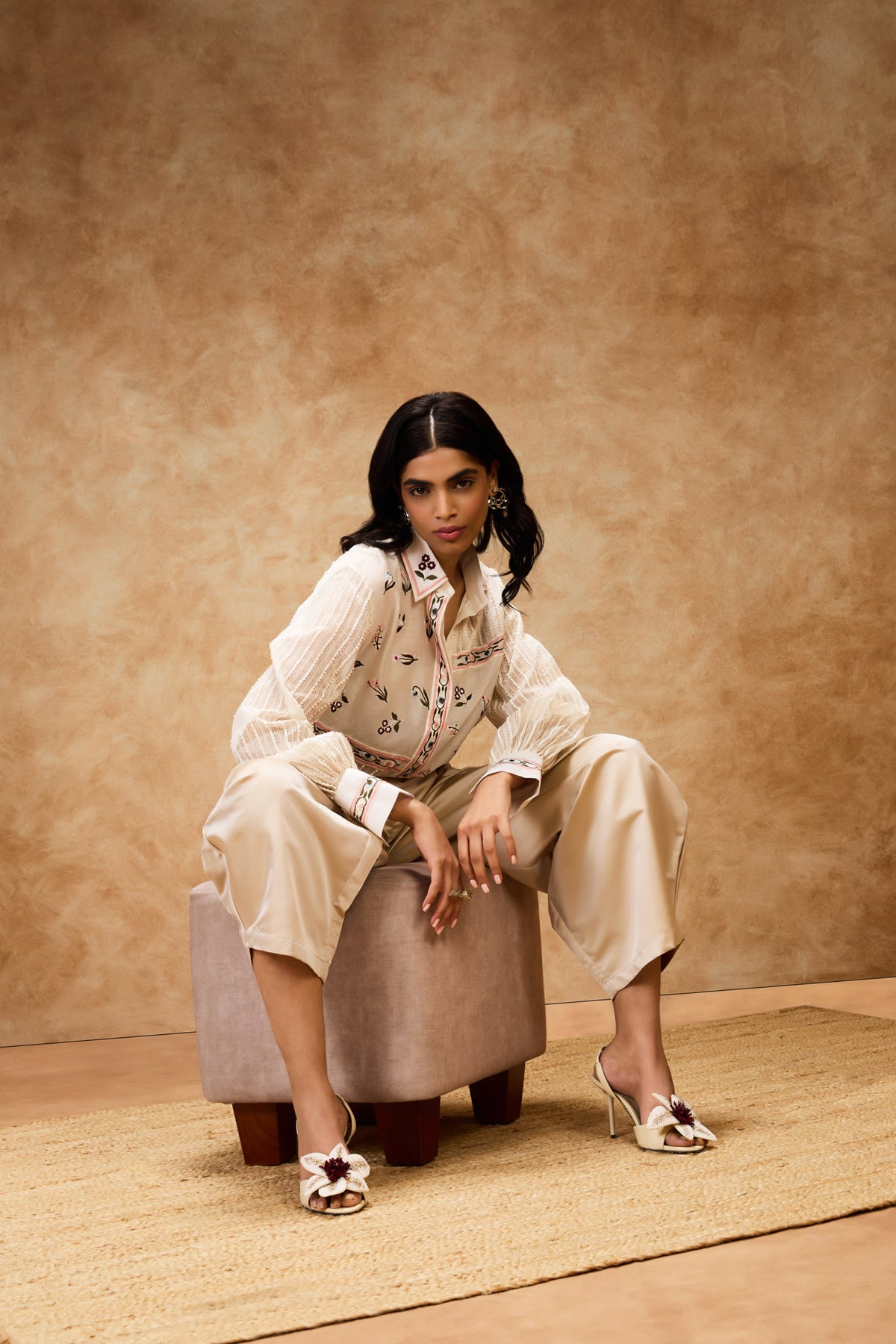 Ivory Threadwork Shirt