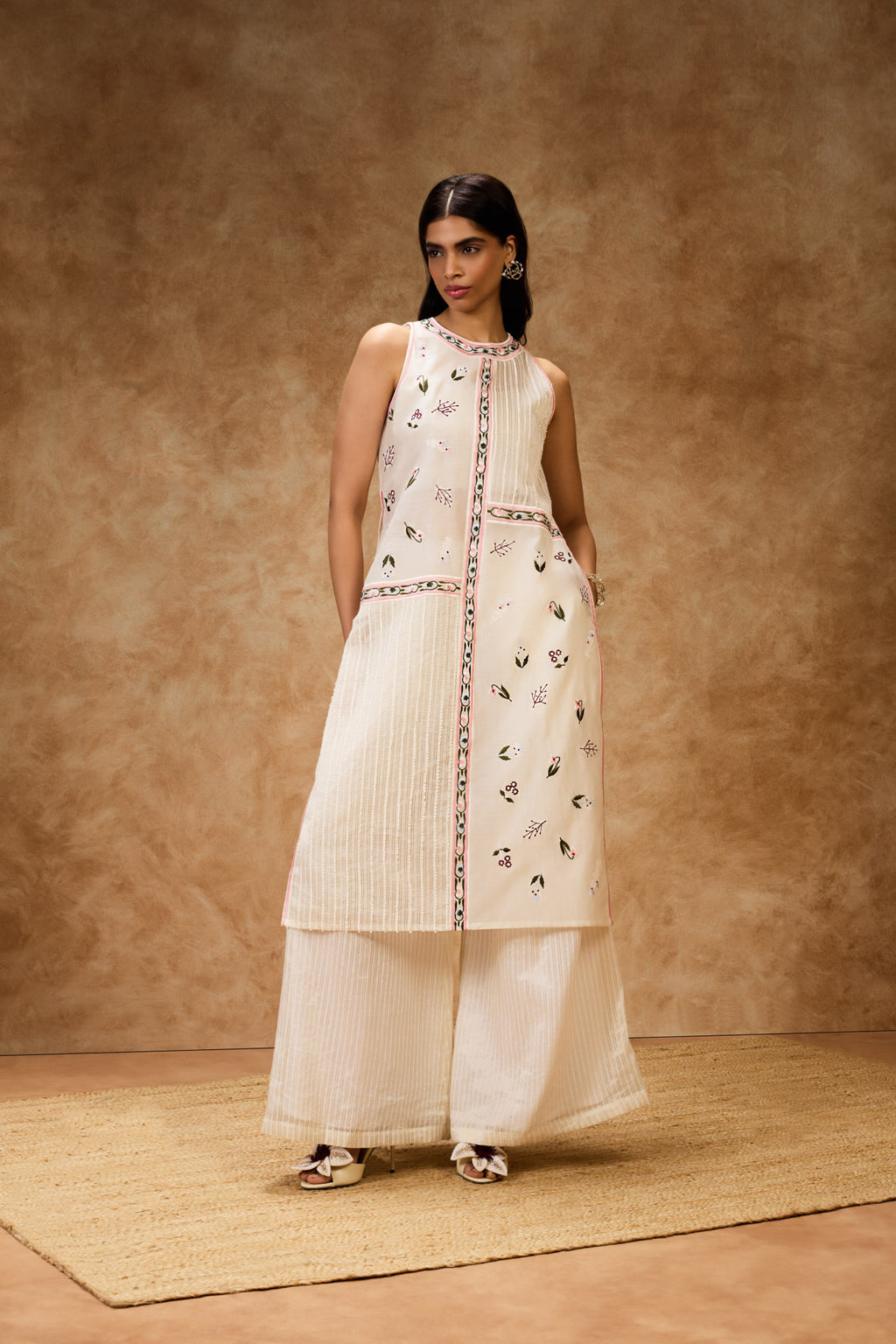 Ivory Threadwork Dress