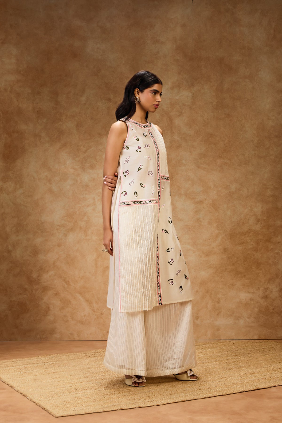 Ivory Threadwork Dress