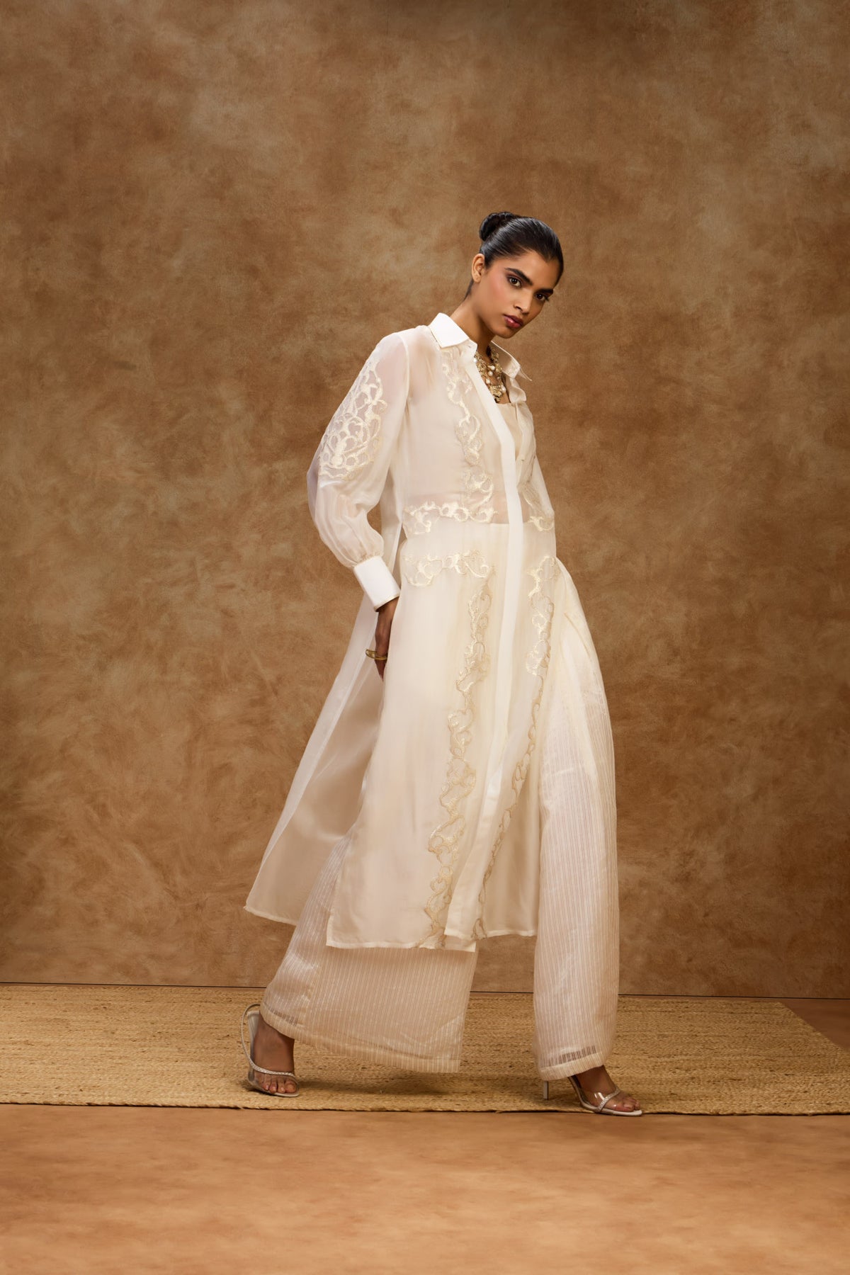 Pearl Artcut Shirt Dress