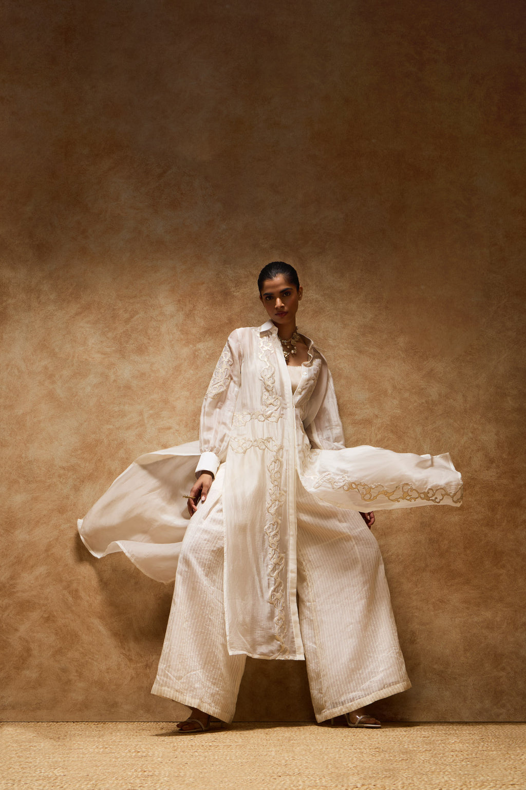 Pearl Artcut Shirt Dress