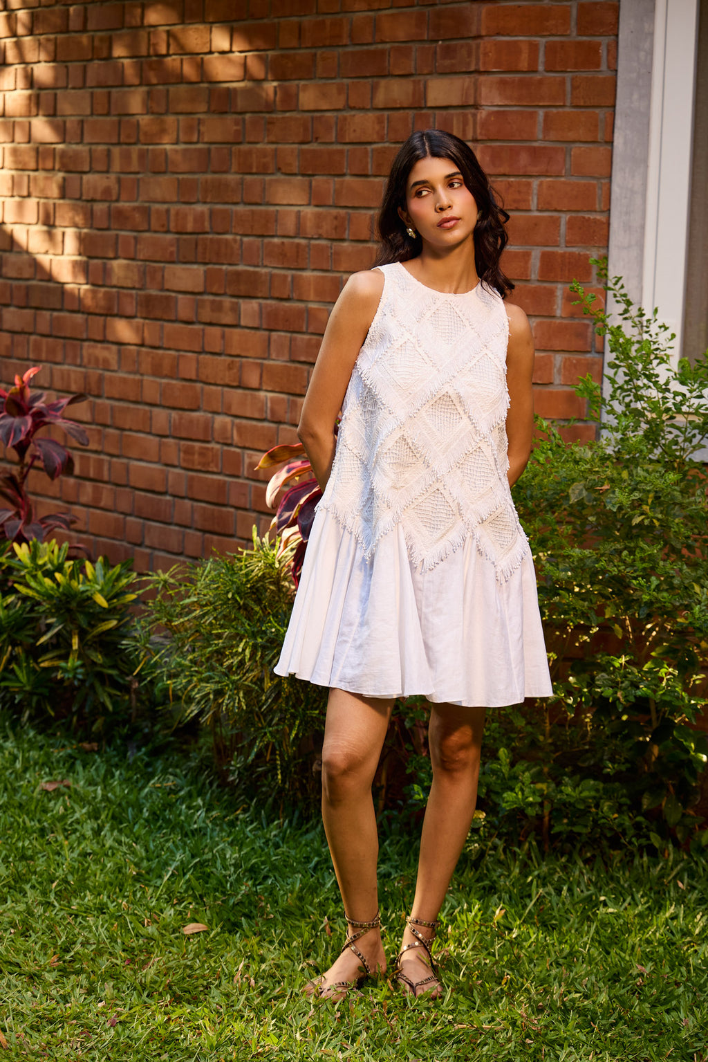 Ivory Lace Flare Shift
