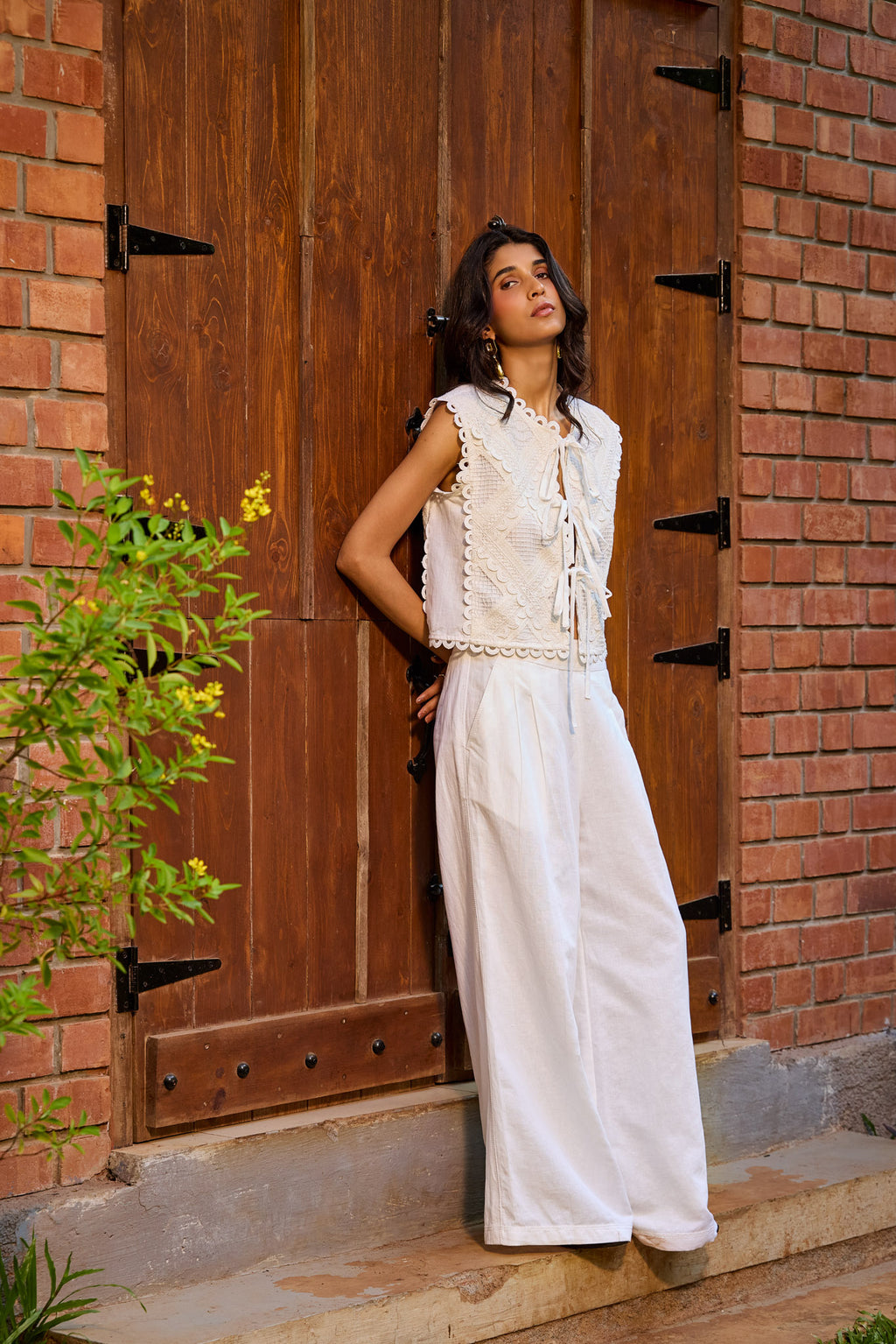 Ivory Lace Cropped Jacket