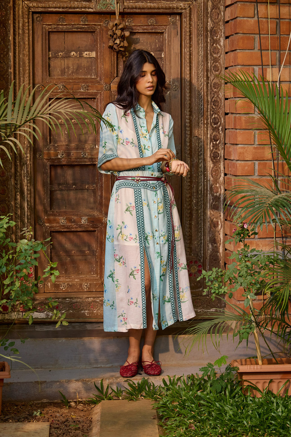 Ciel & Rosé Floral Shirt Dress