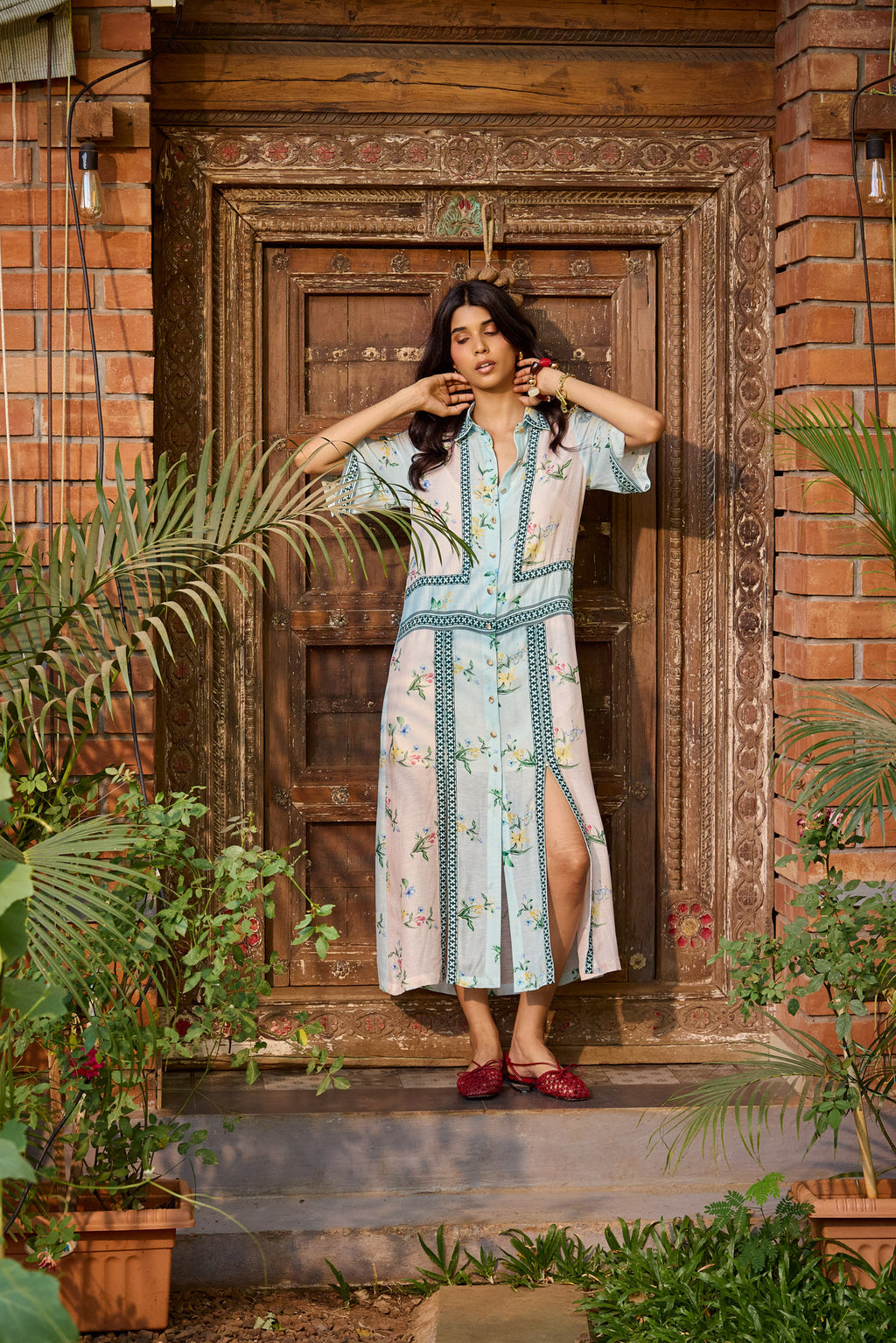Ciel & Rosé Floral Shirt Dress