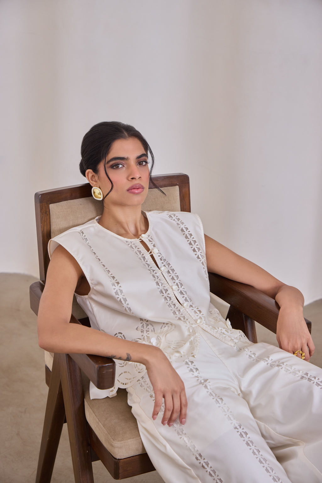 Pearl Cut-Work Jacket