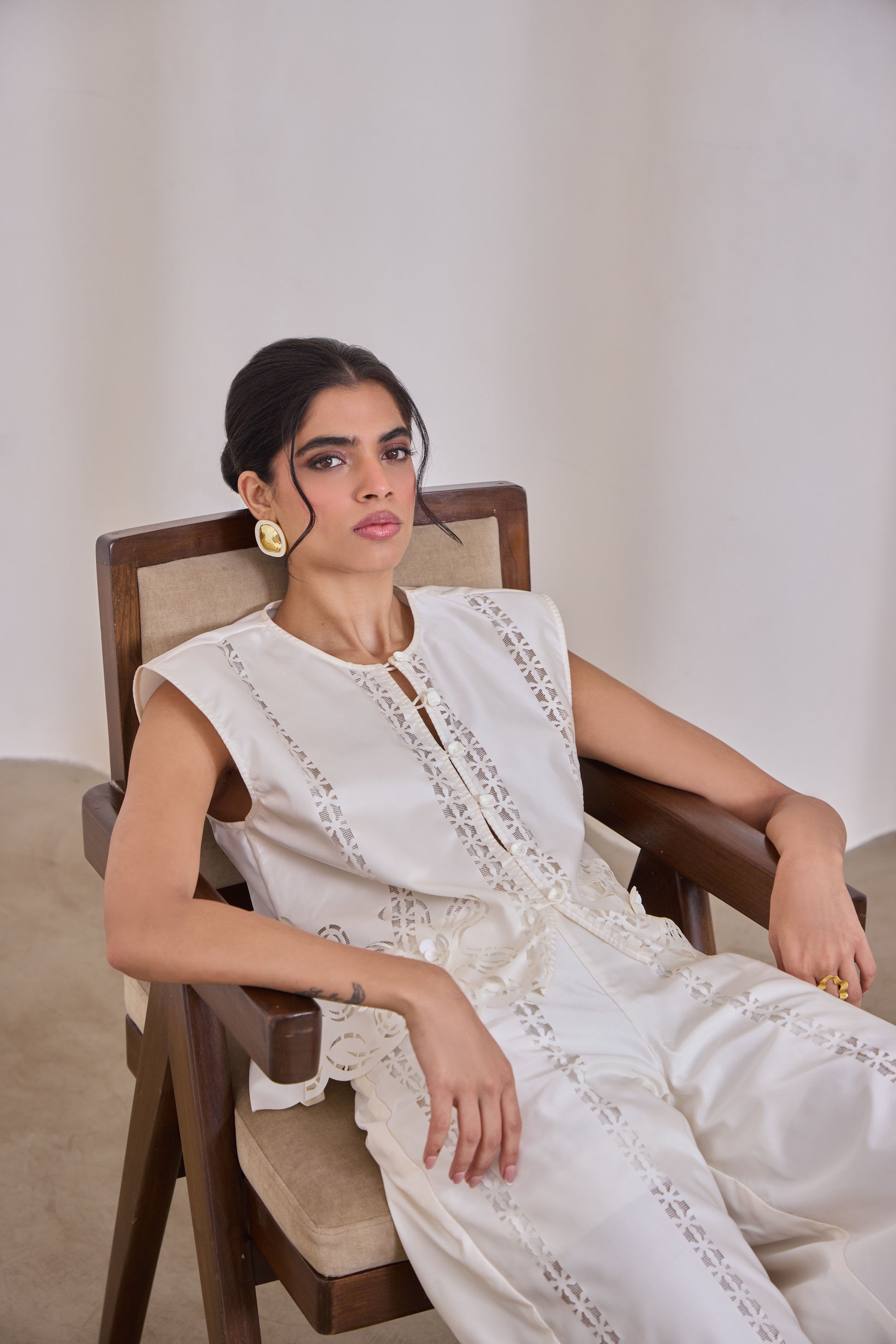 Pearl Cut-Work Jacket