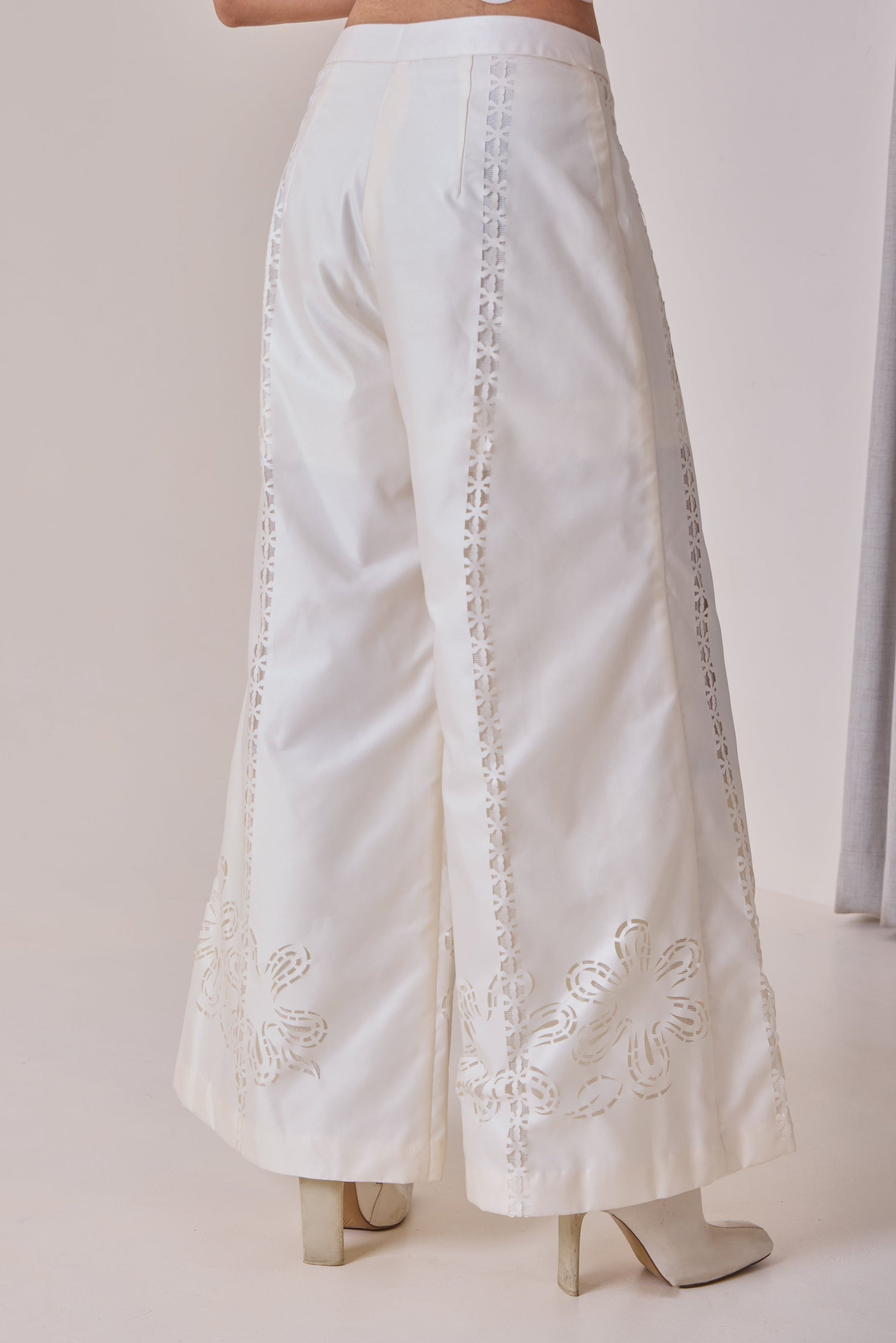 Pearl Cut-Work Pants