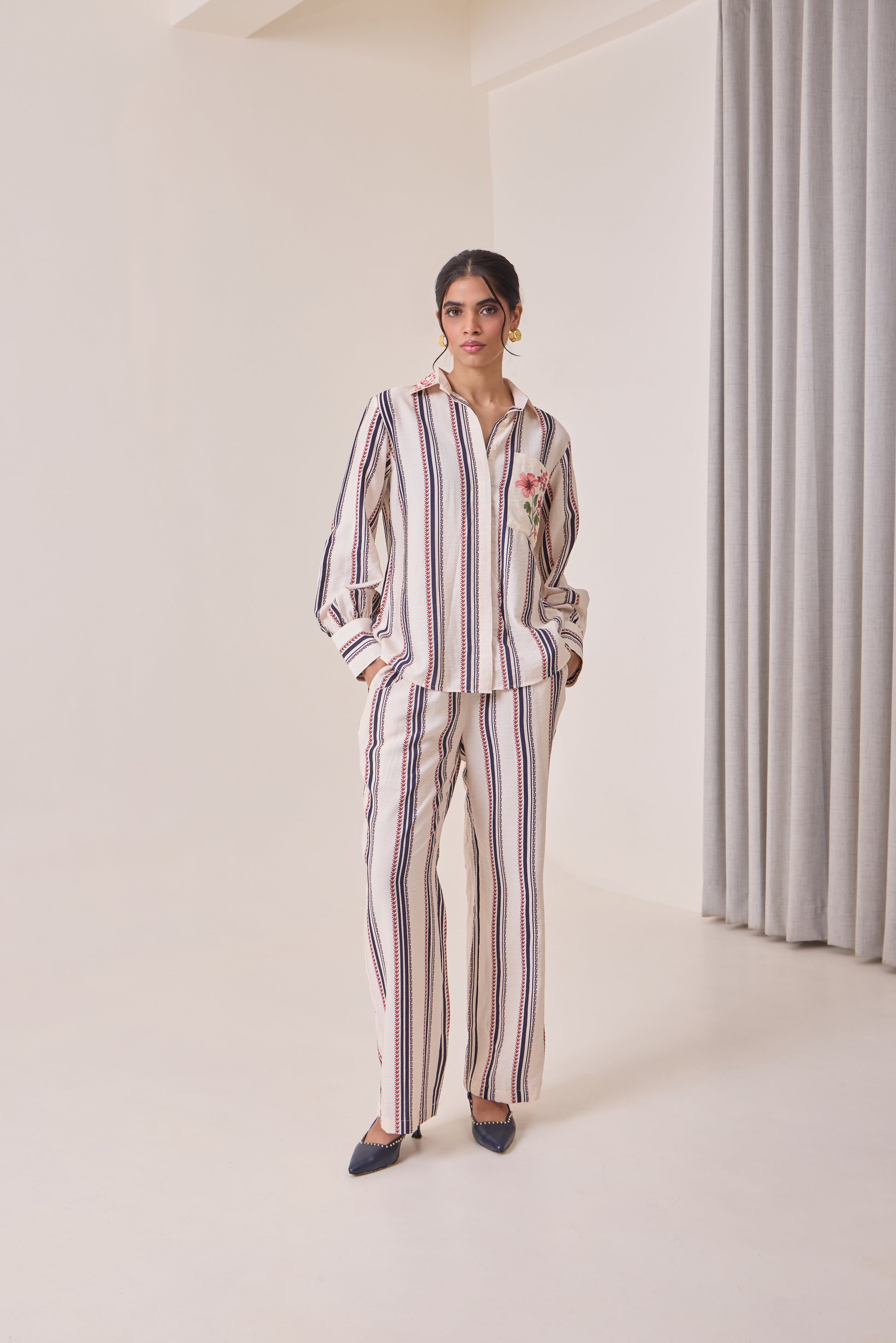 Creme Petal Pocket Shirt