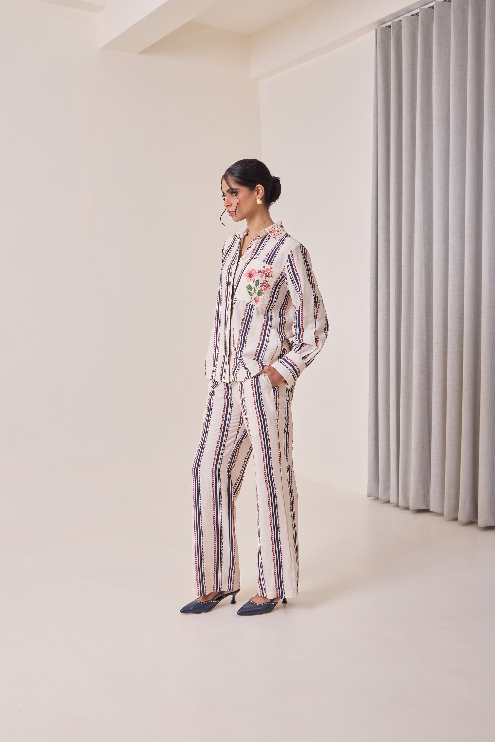 Creme Petal Pocket Shirt