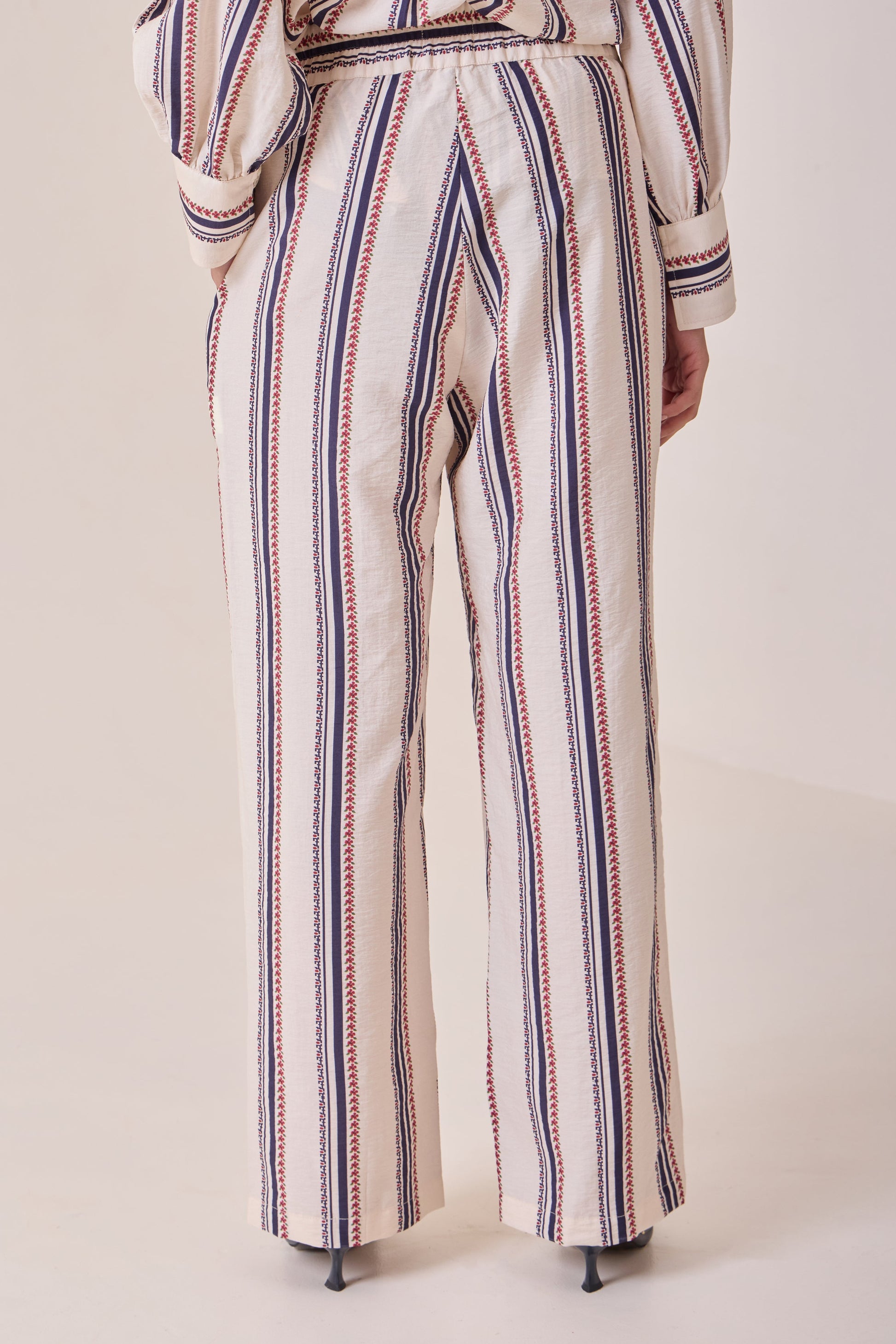 Creme Striped Pants